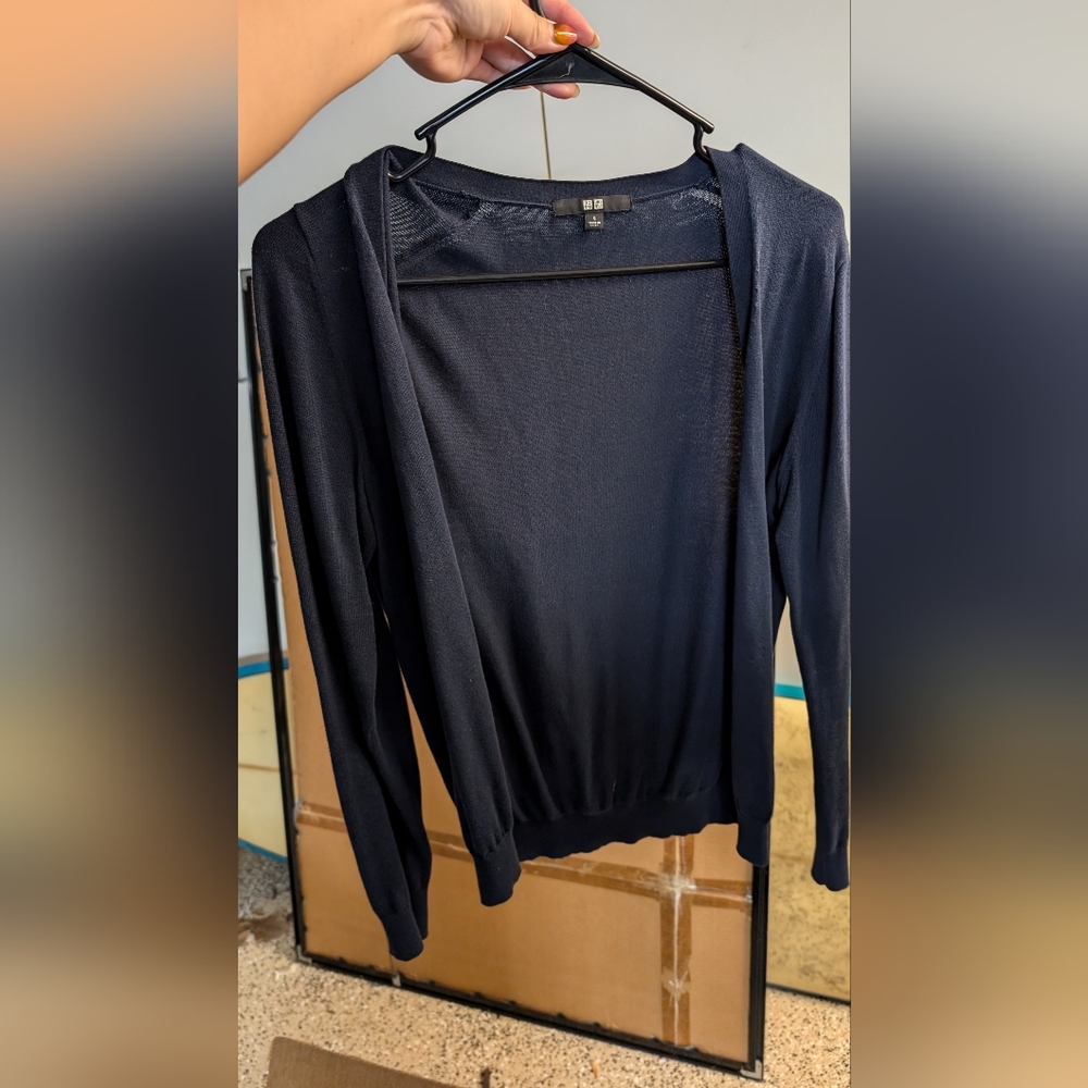 Uniqlo navy cardigan